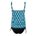 thumbnail image 4 of Tankini Bathing Suits for Women Two Piece Printed Swimsuits Loose Blouson Swim Top with Bikini Bottom Swimwear Light Blue 5XL, 4 of 4