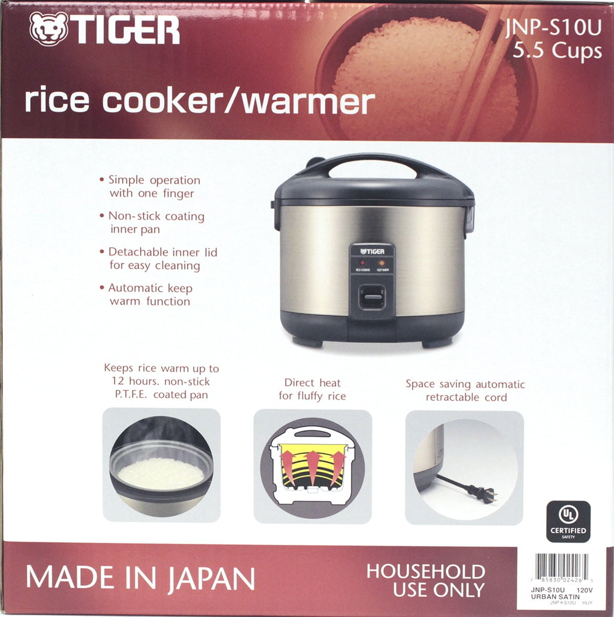 MAGNIFIQUE Rice Cooker with Non-Stick Easy to Clean Inner Pot, Up