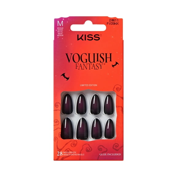 KISS Voguish Fantasy Halloween Press On Nails Almond, ‘Jumpin' in’, Medium, 28 Count