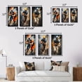 thumbnail image 4 of Designart "Energetic Tackles Orange Football wall decor" Sports Framed Wall Art Set Of 3 - Orange Football Frame Gallery Set For Office Decor, 4 of 7