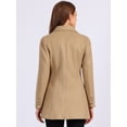 thumbnail image 3 of DARING DIVA Women's Winter Peacoat Notch Lapel Trench Double Breasted Coats S Khaki, 3 of 5