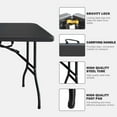 thumbnail image 3 of Table Pliante Portable, Intérieur et Extérieur, Convient au Camping, Noir, 3 of 8