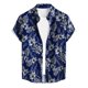 thumbnail image 1 of Camisas Y s Camisas de un solo pecho de primavera y verano para hombre, camisa informal de manga corta con solapa para playa y vacaciones al libre (Blue, XXL), 1 of 7