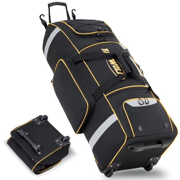 Bolsa de béisbol Fanwoli 81 L con ruedas para equipo de receptor de sóftbol