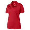 thumbnail image 5 of Yellow Rooster Women’s Micropique Sport-Wick Polo T-Shirts True Red M, 5 of 6