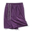 thumbnail image 4 of Mens Quick Dry Shorts Casual Lightweight Wide Leg Drawstring Elastic Waist Solid Loose Basketball Gym Running Short with Pockets, 4 of 7