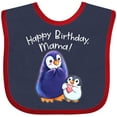 thumbnail image 3 of Inktastic Happy Birthday, Mama- Cute Penguins Boys or Girls Baby Bib, 3 of 4