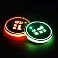 thumbnail image 1 of 2 Piezas Del Auto Del Coche Luces De La Atmósfera Colorida Del Coche Del Sostenedor Del Cojín Del Cojín Yotijar Luces del soporte de la copa de coche, 1 of 10
