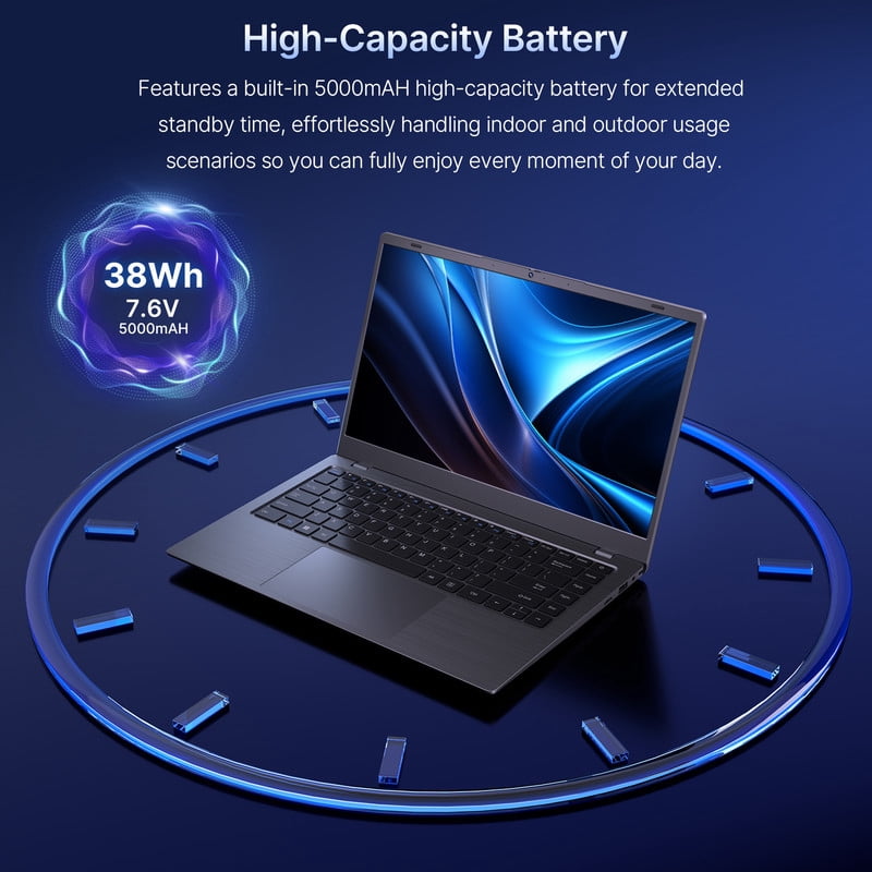 SHBIV 14" Windows 11 Laptop Computer,16GB RAM 512GB SSD,Intel 6500Y with 2 Cores up to 3.4GHz,Type-C PD WiFi5 BT5.0,Office 2024 FHD IPS for Business and Study(Gray)