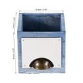 thumbnail image 2 of Uxcell 4" Wood Square Planter Box Decorative Flower Pot Cube Container, Blue, 2 of 5