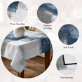 thumbnail image 5 of Blue Table Cloth Waterproof Tablecloths, Retro Oil Painted Modern Abstract Art Tablecloth Dining Table Cover for Kitchen Party Tabletop Outdoor, Square Tablecloth 60x60 Inch, 5 of 9