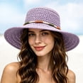 thumbnail image 2 of Women Beach Hat Purple Wide Brim Sun Straw Hats for Women Sun Hat Mens UPF 50+ Protection Floppy Foldable Summer Hats, 2 of 5
