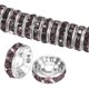 thumbnail image 1 of Paquete de 100 cuentas espaciadoras rondelle, 0.4 pulgadas/10mm cuentas sueltas de cristal de rhinestone checo [Púrpura Claro], 1 of 6