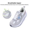 thumbnail image 4 of Zapatos IIV, puntera ancha para mujer, soporte para el arco, caminar, gris y blanco, 4 of 6
