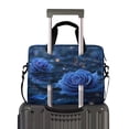 thumbnail image 2 of 16" Laptop Briefcase for Work Travel Laptop Shoulder Bag Carrying Handbag Laptop Case Blue Rose Pattern, 2 of 8