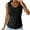 Black, variant on Women's Summer V-Neck Sleeveless Blouse with Built-in Bra Side Pleated Casual Fashion Solid Color Tops, Black XXL