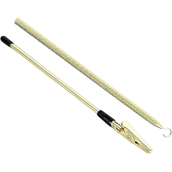Charm Opener Bracelet Helper Tool Hook and Clasp Fastener Kit – 2 Piece Jewelry Assistant with Hook and Clip – Easy to Use Bracelet Necklace and Zipper Fastening Tool for Seniors - Gold