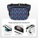 thumbnail image 5 of Fotbe Funny Skull Flower Cangurera Cuadrada con Estampado de Doble Capa, Bolsa de Cintura Ajustable Mini para Hombres y Mujeres, 5 of 9