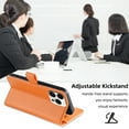 thumbnail image 4 of Nalacover for iPhone 13 Pro Wallet Case with Lanyard Crossbody & Wrist Hand Strap, 6 Card Slots Zipper Pocket PU Leather Flip Cover with Magnetic Stand Shockproof Protective Case,Orange, 4 of 8