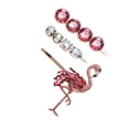thumbnail image 3 of Juego de 3 elegantes pasadores de flamenco para mujer, pinzas para el pelo con diamantes de imitación, accesorios para el cabello, pasadores de acrílico decorativos., 3 of 8