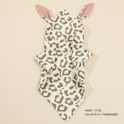 Newborn Baby Rabbit Cotton Muslin Comforter Sleeping Dolls Blanket Soft Soothe Appease Towel for Baby Bibs Burp Cloths Infant leopard 30x30cm