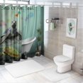 thumbnail image 7 of Orinice Funny Sea Turtle Shower Curtain Black and White Ocean Sea Turtle Shower Curtain with Hooks Polyester Waterproof Fabric Nautical Bathroom Decor Kids Shower Curtain 36x72, 7 of 7