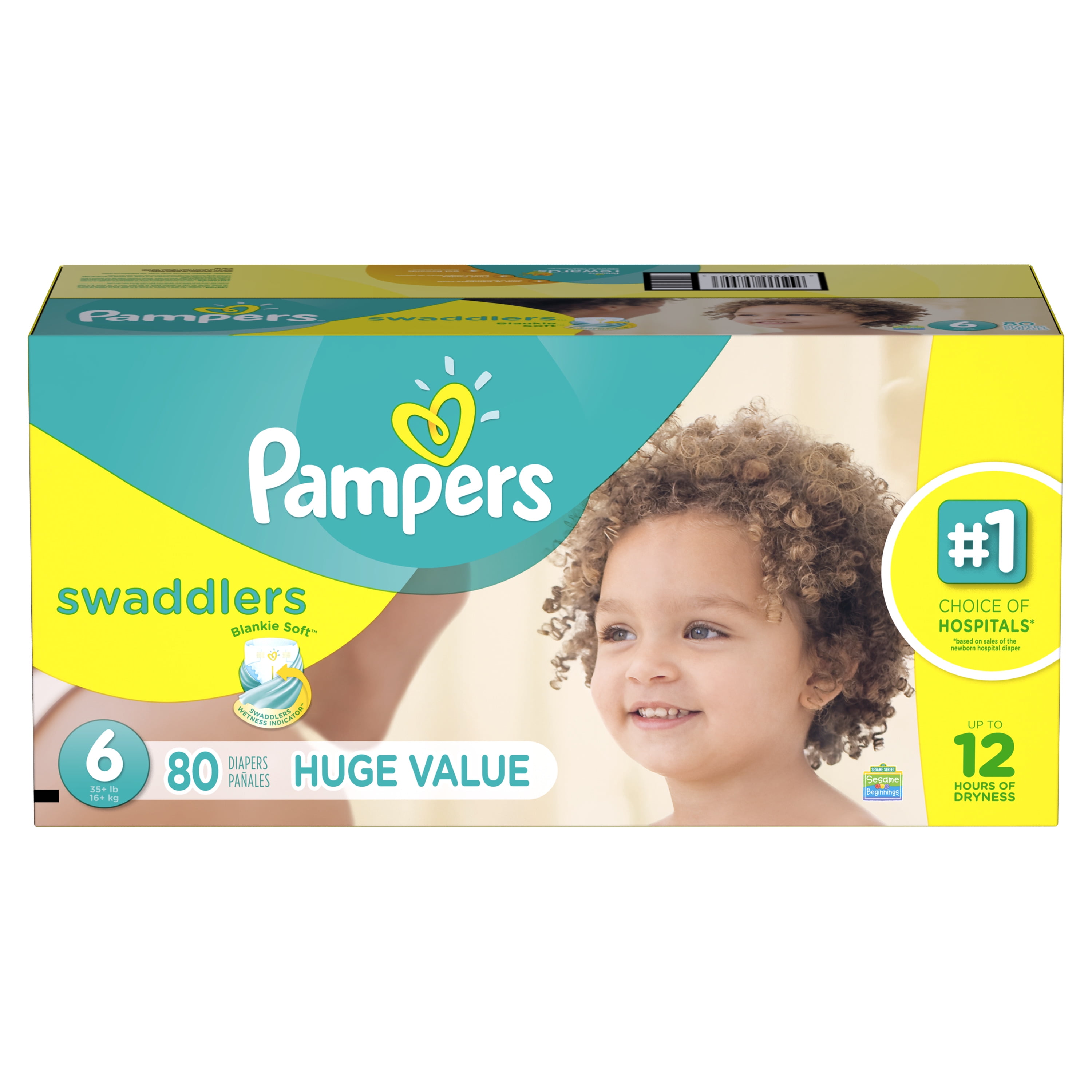 Pampers swaddlers sensitive size hotsell n diapers 80 ct box