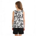thumbnail image 5 of CYRBOKO Girls Outfit Sets, Sleeveless Casual Knitted Cotton Elastic Waist Summer Tank Tops Sets Black Size 5-6 T, 5 of 9