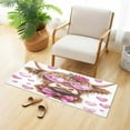 thumbnail image 4 of WOBOGO Cow with Love Pattern Carpet 39x20in Kitchen Bathroom Plush Absorbent Non-Slip Floor Mat, 4 of 8