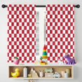 thumbnail image 5 of Blackout Kids Curtains,Red and White Checkered Pattern Childrens Insulated Curtains Set Of 2,Bedroom Essentials,Toddler Room Decor 42"x54", 5 of 5