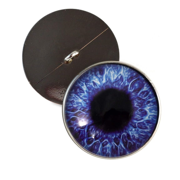 Blue Violet Doll Sew-On Button Glass Eyes