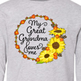 thumbnail image 4 of Inktastic My Great Grandma Loves Me with Sunflower Wreath Long Sleeve Youth T-Shirt, 4 of 5