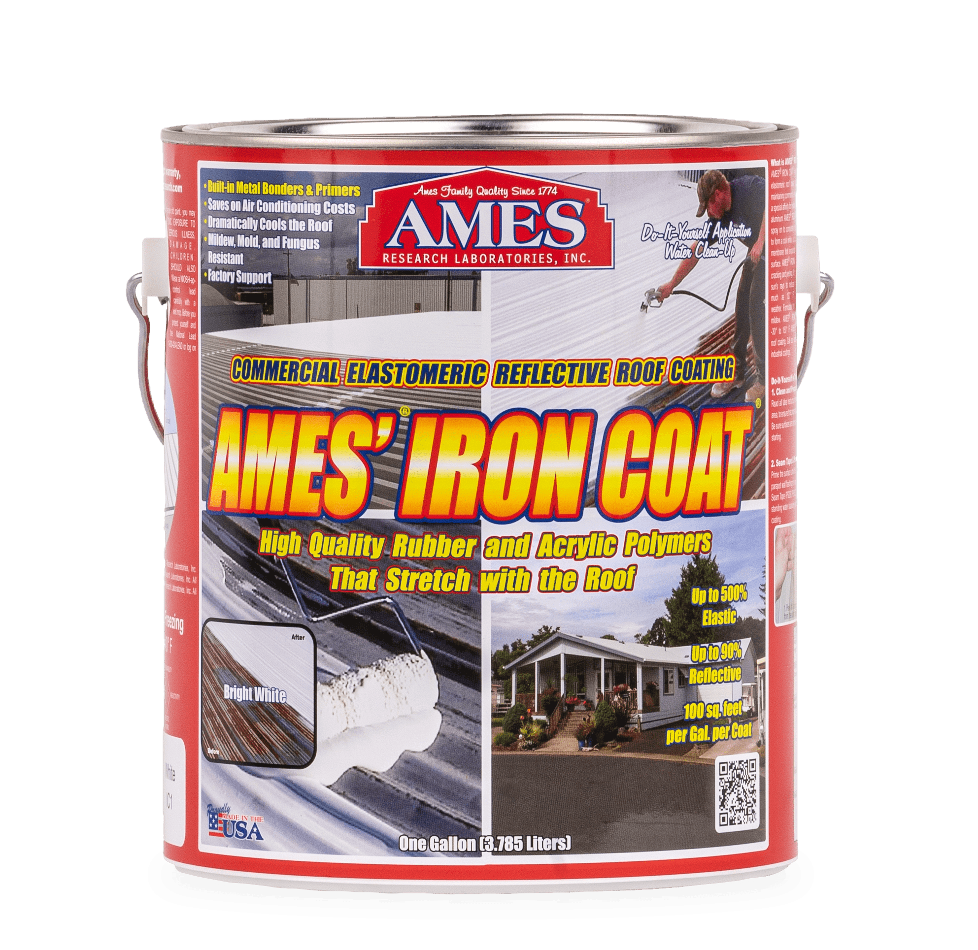 Buy Ames Iron Coat White Elastomeric Roof Coating 1 Gallon Online at