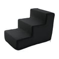 thumbnail image 4 of Cat Ramp Dog Stairs Ladder Sturdy High Density Sponge for Indoor Outdoor Use L 3 Step Balck, 4 of 8