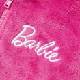 thumbnail image 6 of Barbie Girls Fleece Jacket Roseo Plush Embroidered Graphic Zip-Up Flannel Coat Sizes 3-10, 6 of 7