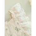 thumbnail image 6 of Baby Girls Summer Casual Romper Toddler Lace Flying Sleeve One-piece Floral Playsuit, 6 of 8