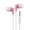 Pink, variant on Fmnung Wired 3.5mm In-Ear Headphones, Noise Cancelling Earbuds with Colorful Design, Lightweight Earphones for Mobile, Tablet, Laptop, and Gaming, Ergonomic Fit Comfortable