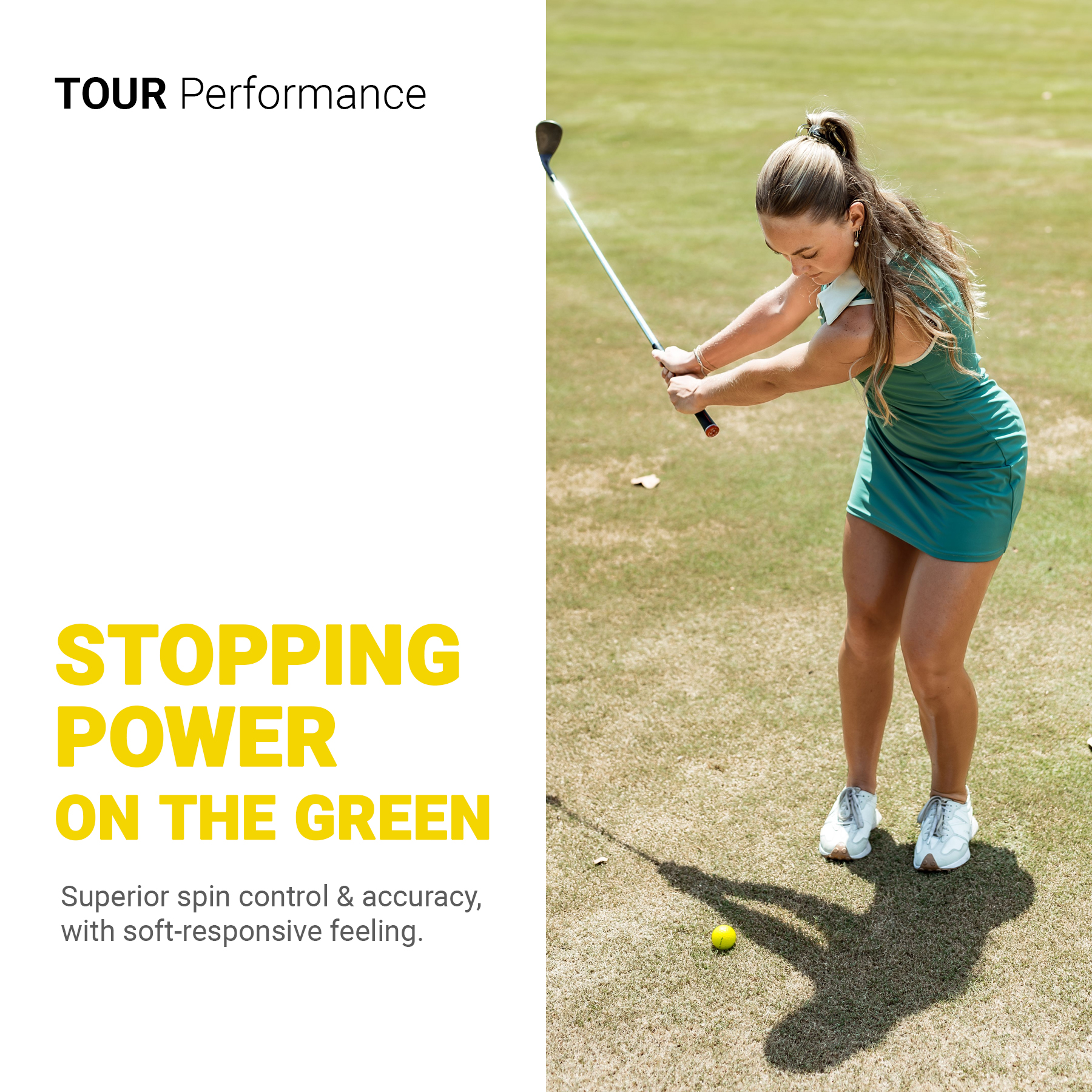 Trust Aurora Royal Yellow. Crystal Urethane Cover with Dynamic Core, 3 Piece Golf Ball, Soft Feeling (1 Dozen)