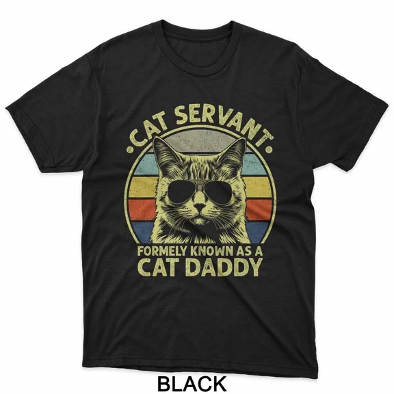 Funny Cat Daddy Father’s Day Graphic Featuring Proud Cat Papa Unisex T-Shirt up to size 5XL