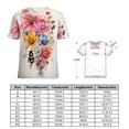thumbnail image 2 of Bee And Flowers T-Shirt O Neck Oversize T-Shirts Short Sleeve Classic Tees Women Summer Graphic Tops, 2 of 5