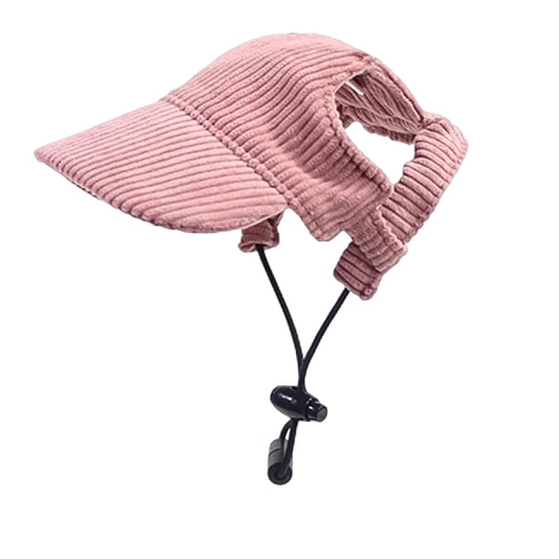 Sombrero de sol ajustable para perros - de pana, con orificios para las orejas - para verano/exterior, resistente al viento, 5 tallas, protección solar