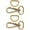 Antique Brass, variant on 10 Sets Silver Snap Hooks Lobster Clasp Swivel Push Gate Fashion Clips with D Rings Craft FSD1 (1 Inch)