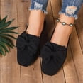 thumbnail image 4 of SuTry Women's Round Toe Flats Bow Decor Slip On Soft Sole Comfortable Casual Walking Shoes(42), 4 of 9
