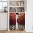 thumbnail image 6 of Red Ocean Waves Tier Curtains 54 Inch Length, Summer Beach Coastal Abstract Cafe Short Curtains for Bathroom Over Sink, Small Kitchen Curtain Light Filtering Tiered Drapes 2 Panels 27.5"Wx54"L, 6 of 8