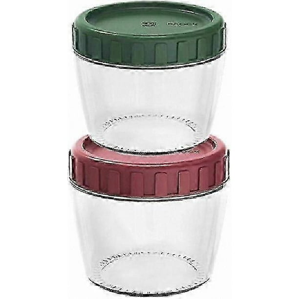 2-Pack Glass Spice Jars, 260ml Clear Storage Containers with Sealed Lids, Stackable Design for Kitchen Organization
