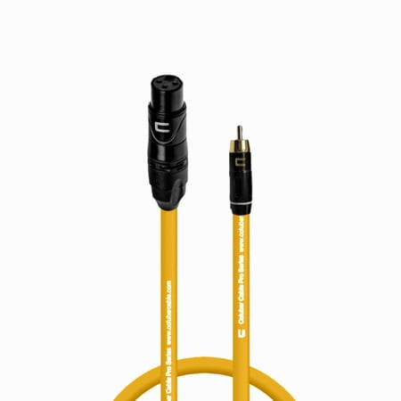 Coluber Cable Unbalanced XLR Female Cable to RCA Male - Pro 3-Pin Connector