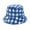 Blue, variant on Dyfzdhu Bucket Hats for Women Trendy Houndstooth Plaid Fall Winter Fleece Cap Black
