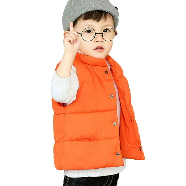 LANBAOSI Boy Puffer Vest Toddler Winter Down Vest Lightweight Sleeveless Jacket 5T