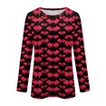 thumbnail image 4 of IYYVV Halloween Shirts for Women Long Sleeve Crewneck Casual Dressy Tops Funny Ghost Pumpkin Graphic Fall Fashion Tops Hot Pink S, 4 of 6