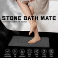 thumbnail image 3 of Stone Bath Mat Diatomaceous Earth Shower Mat Non-Slip Super Absorbent Diatomite Stone Bath Mats for Bathroom Floor Quick Drying(23.6''×15.4" Gray Wave), 3 of 8